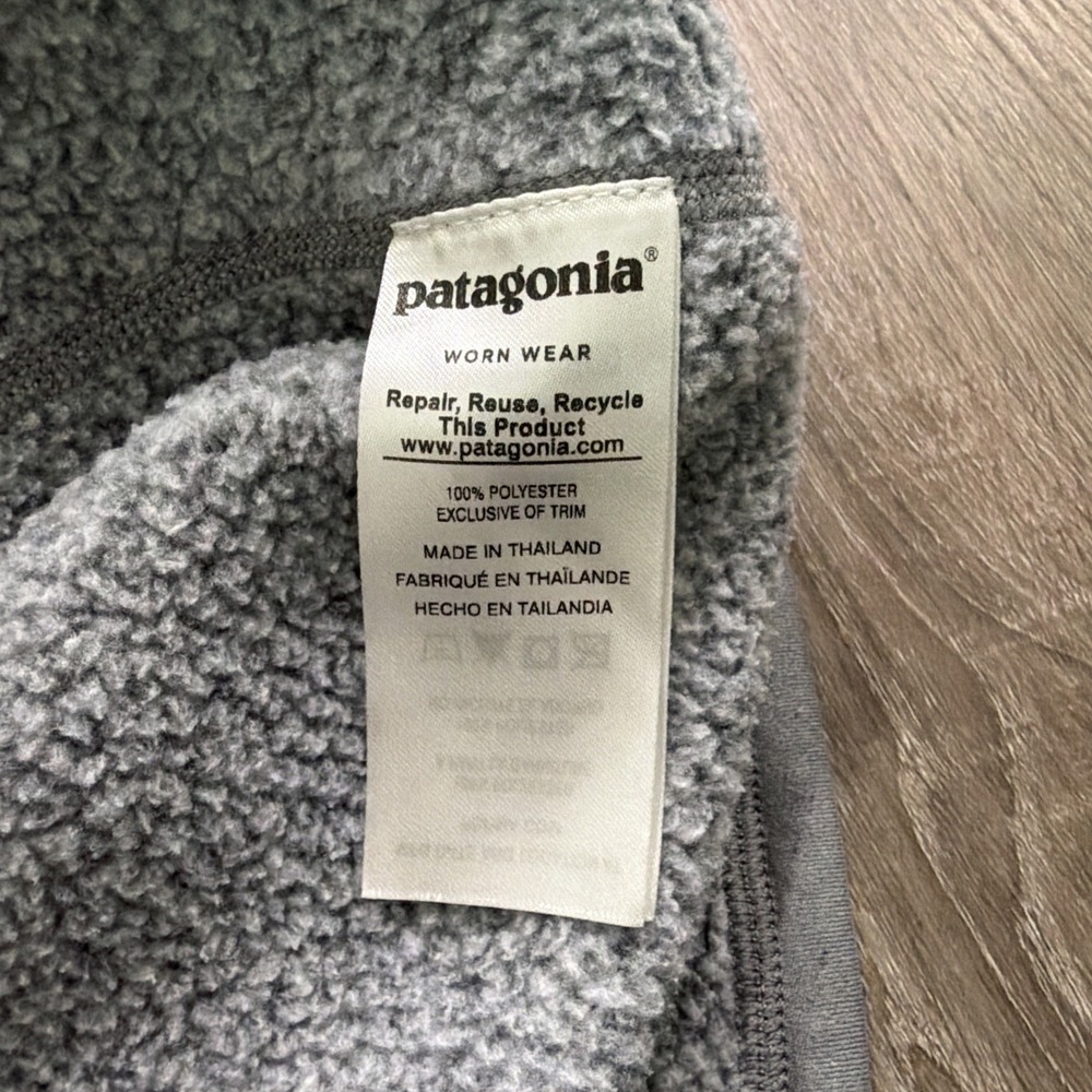 Womens Patagonia Better Sweater Large Gray Heather 1/4 Zip Fleece Pullover - Picture 7 of 12